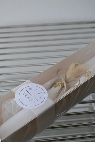 KRSTOVÁ SVIEČKA BÉŽOVÁ